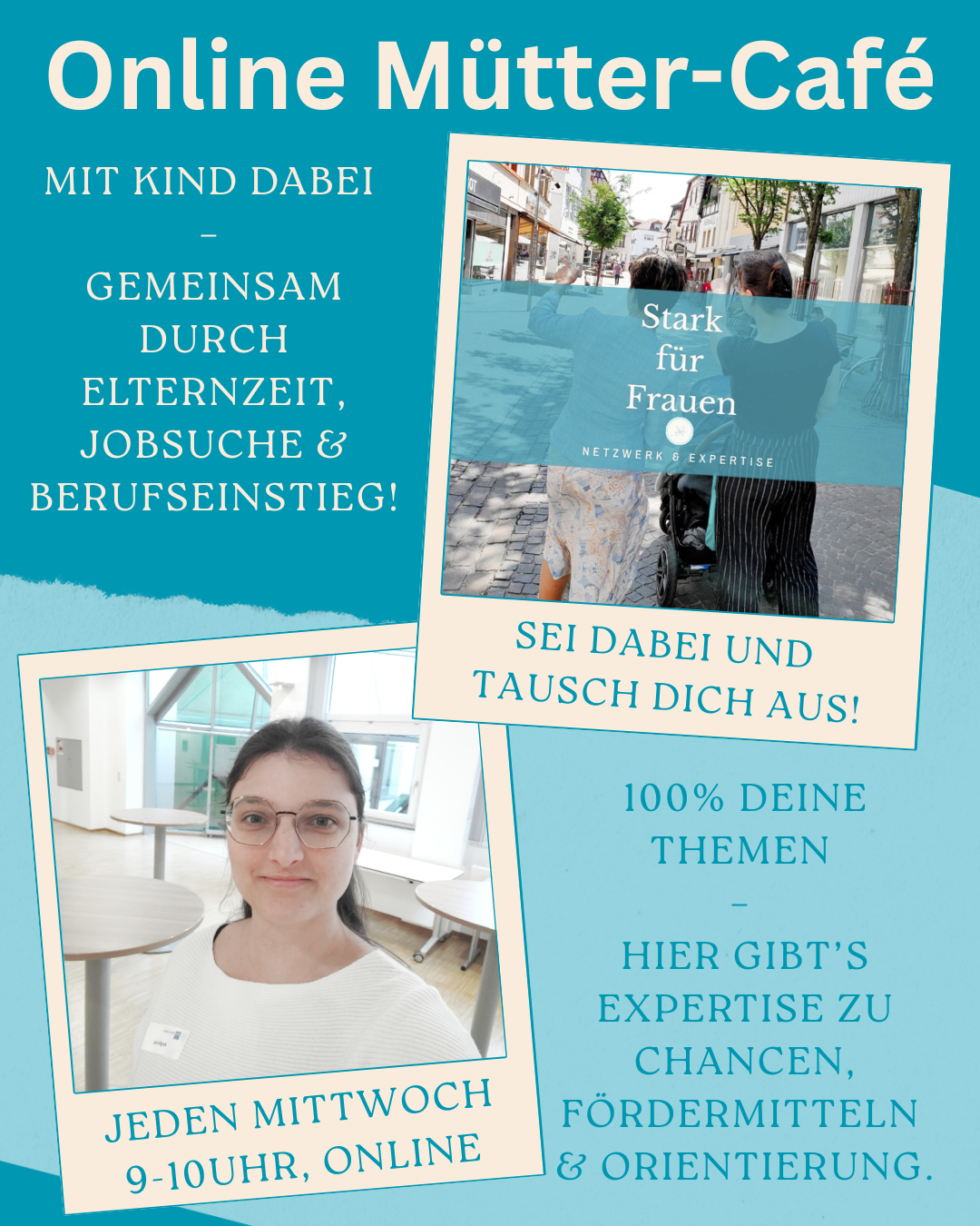 Flyer Online Mütter Café von Angelina Naji